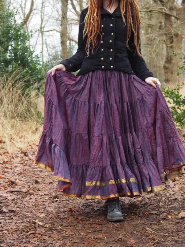 The TwoSisters Plus Size|Zijden Rokken-Zijden Gypsy Rok 223