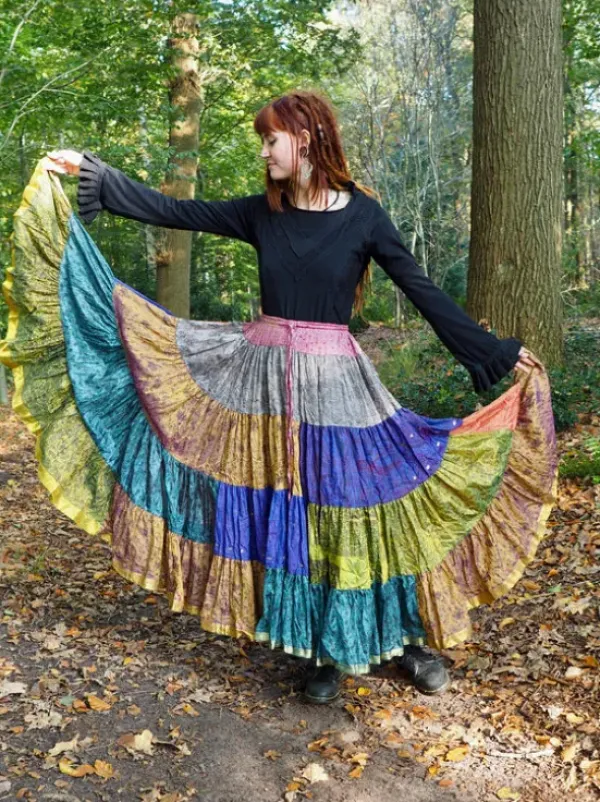The TwoSisters Plus Size|Zijden Rokken-Zijden Gypsy Rok 405