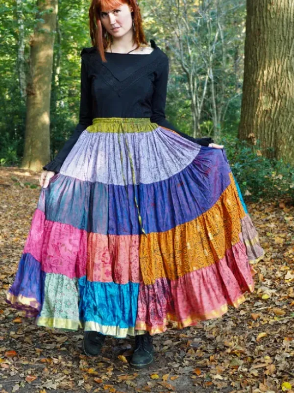 The TwoSisters Plus Size|Zijden Rokken-Zijden Gypsy Rok 394