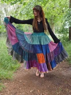 The TwoSisters Zijden Rokken|Plus Size-Zijden Gypsy Rok 355
