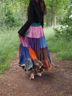 The TwoSisters Zijden Rokken|Plus Size-Zijden Gypsy Rok 355