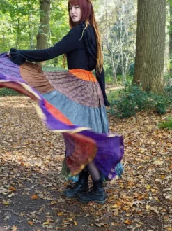 The TwoSisters Zijden Rokken|Plus Size-Zijden Gypsy Rok 406