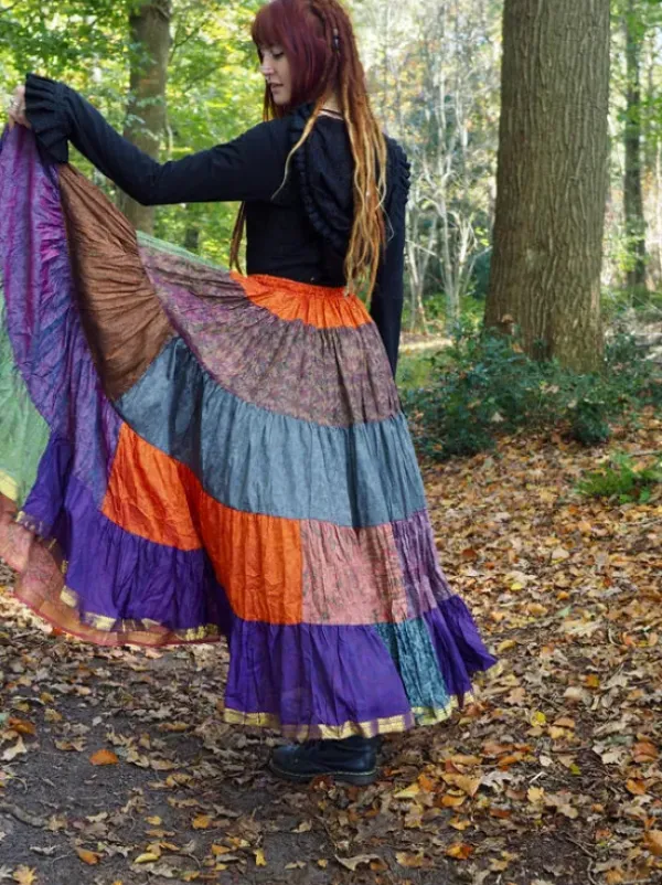The TwoSisters Zijden Rokken|Plus Size-Zijden Gypsy Rok 406