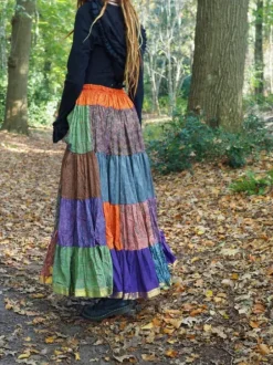 The TwoSisters Zijden Rokken|Plus Size-Zijden Gypsy Rok 406