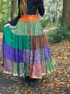 The TwoSisters Zijden Rokken|Plus Size-Zijden Gypsy Rok 406