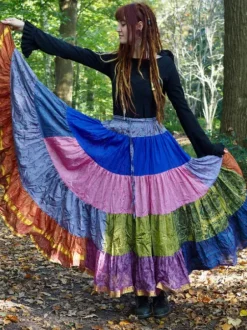 The TwoSisters Plus Size|Zijden Rokken-Zijden Gypsy Rok 418