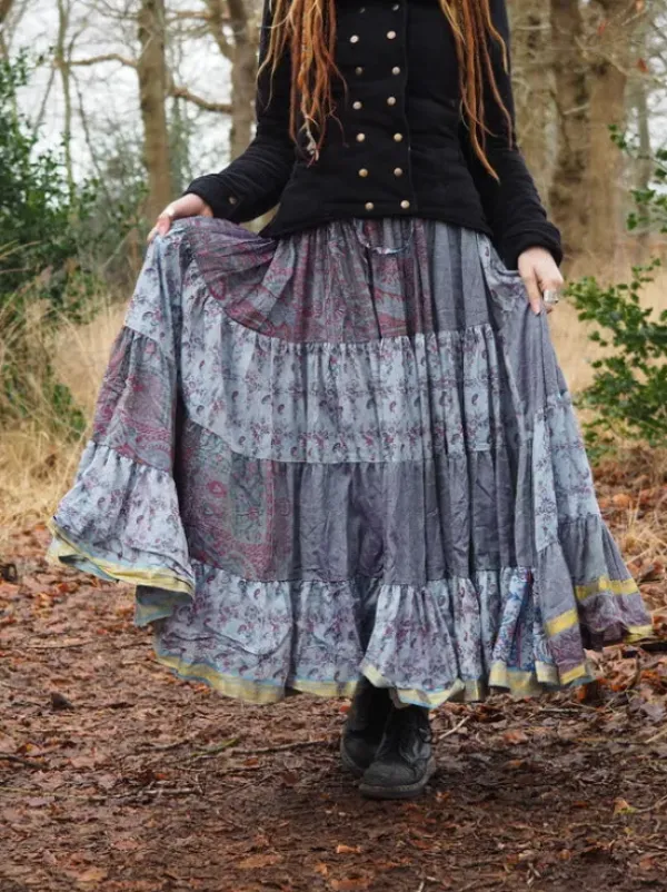 The TwoSisters Plus Size|Zijden Rokken-Zijden Gypsy Rok 219