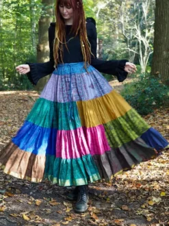 The TwoSisters Plus Size|Zijden Rokken-Zijden Gypsy Rok 417