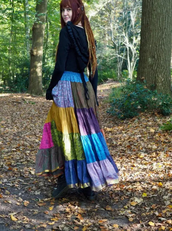 The TwoSisters Plus Size|Zijden Rokken-Zijden Gypsy Rok 417