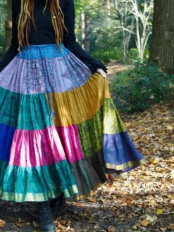 The TwoSisters Plus Size|Zijden Rokken-Zijden Gypsy Rok 417