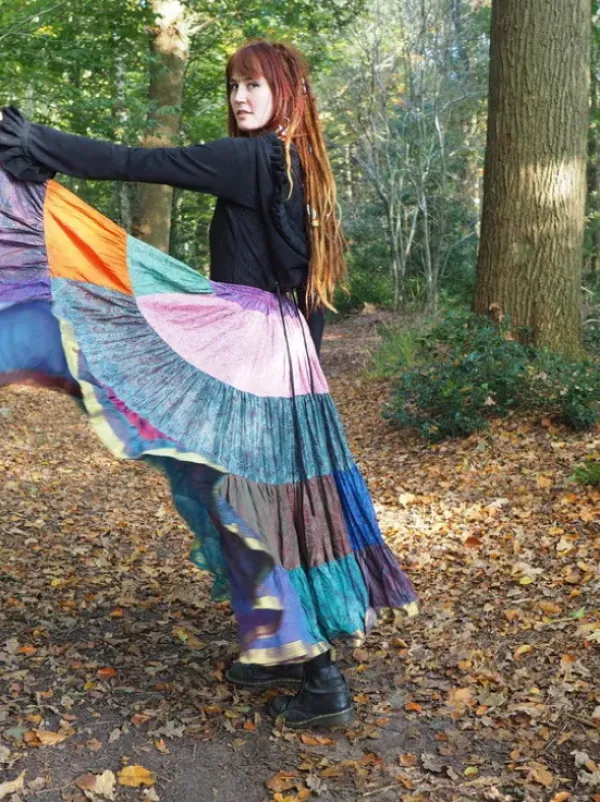 The TwoSisters Plus Size|Zijden Rokken-Zijden Gypsy Rok 398