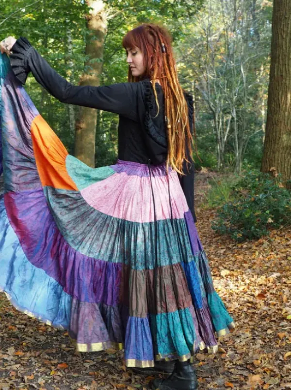 The TwoSisters Plus Size|Zijden Rokken-Zijden Gypsy Rok 398