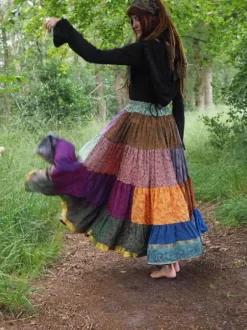 The TwoSisters Plus Size|Zijden Rokken-Zijden Gypsy Rok 343