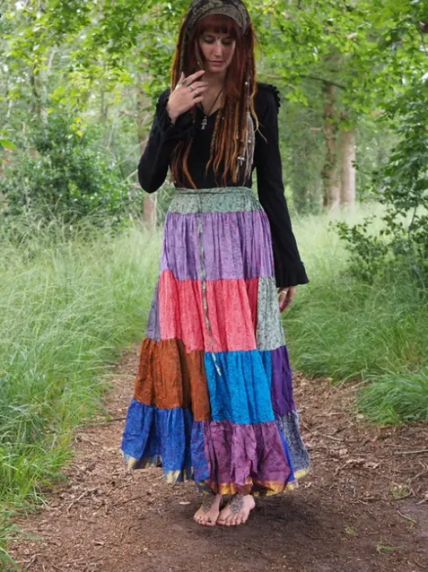 The TwoSisters Plus Size|Zijden Rokken-Zijden Gypsy Rok 343