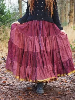 The TwoSisters Plus Size|Zijden Rokken-Zijden Gypsy Rok 272