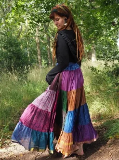The TwoSisters Plus Size|Zijden Rokken-Zijden Gypsy Rok 433