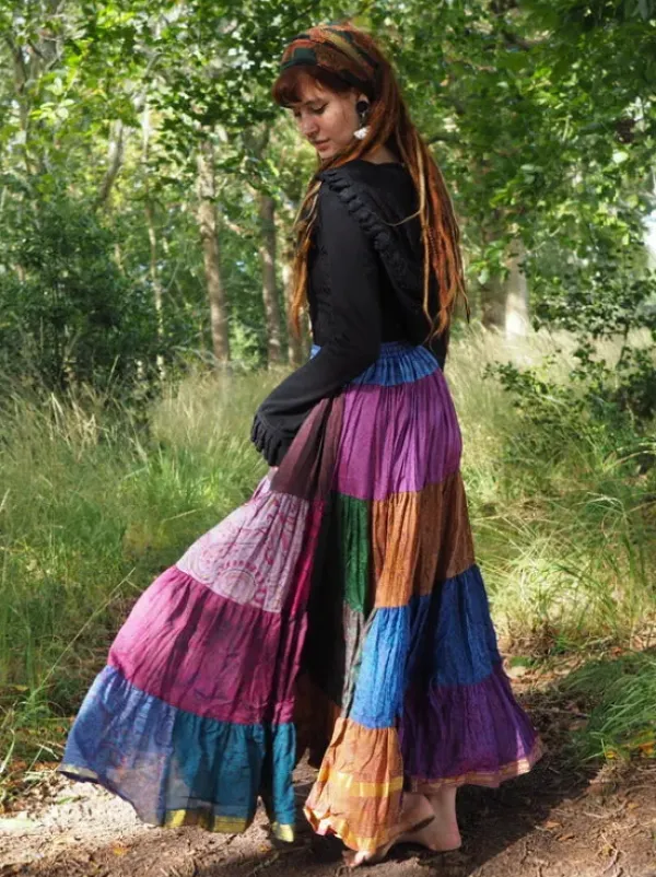 The TwoSisters Plus Size|Zijden Rokken-Zijden Gypsy Rok 433