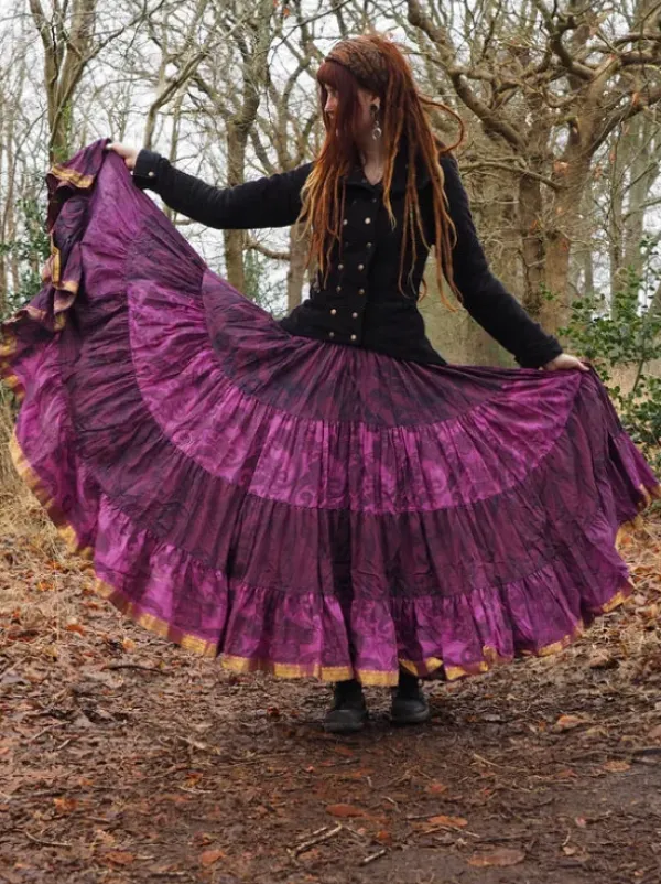 The TwoSisters Plus Size|Zijden Rokken-Zijden Gypsy Rok 222