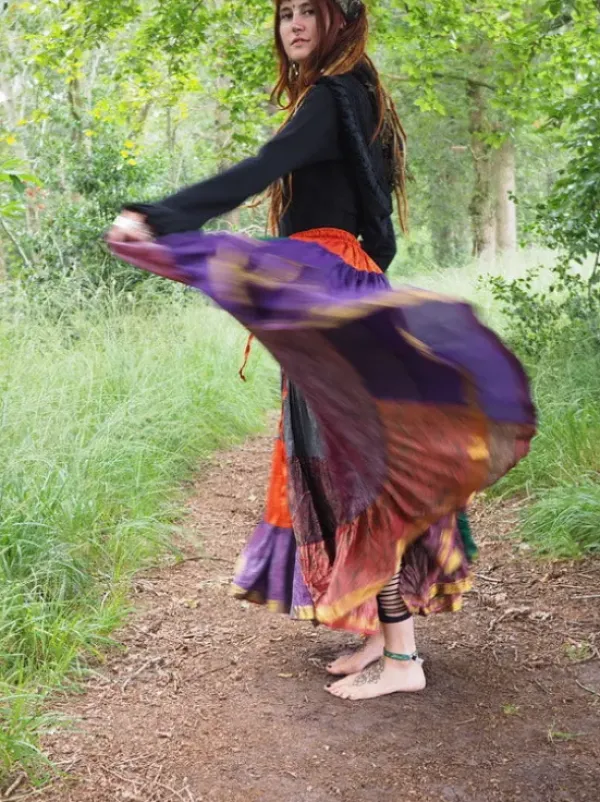 The TwoSisters Plus Size|Zijden Rokken-Zijden Gypsy Rok 351