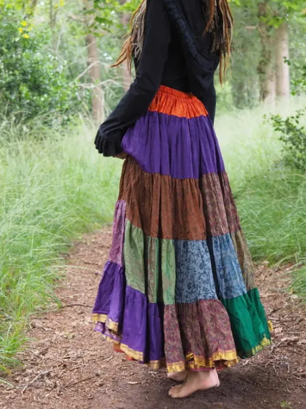 The TwoSisters Plus Size|Zijden Rokken-Zijden Gypsy Rok 351