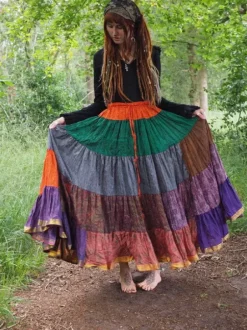 The TwoSisters Plus Size|Zijden Rokken-Zijden Gypsy Rok 351