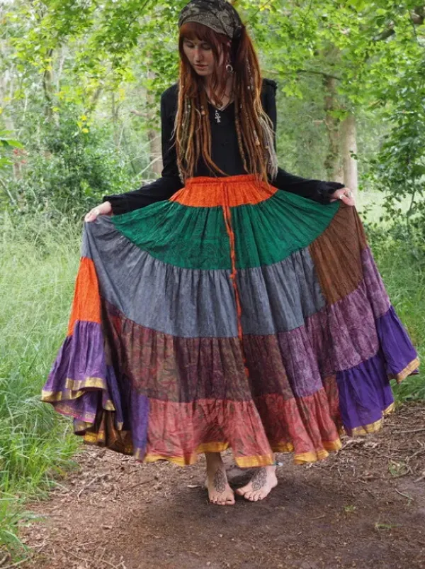 The TwoSisters Plus Size|Zijden Rokken-Zijden Gypsy Rok 351