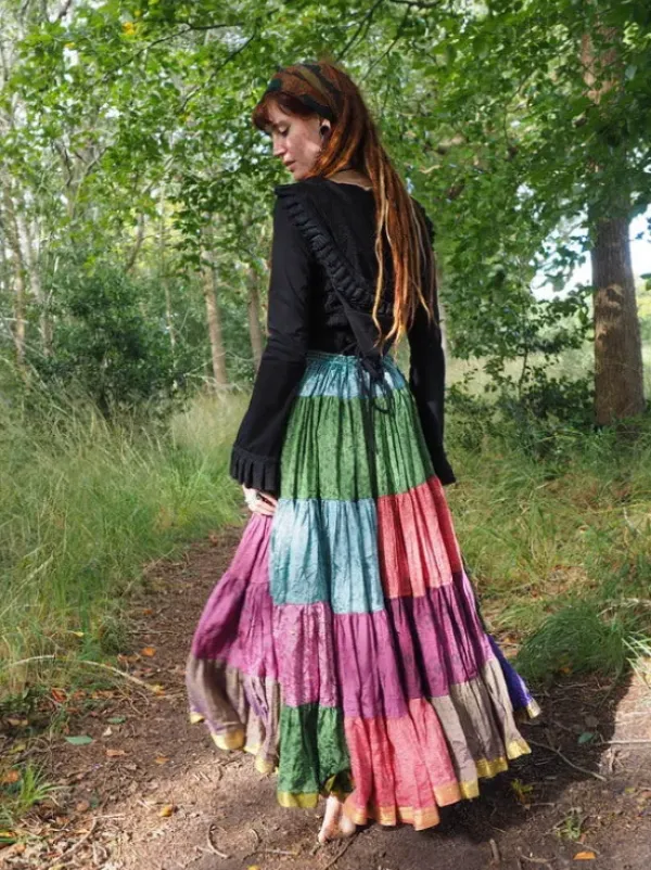 The TwoSisters Plus Size|Zijden Rokken-Zijden Gypsy Rok 448