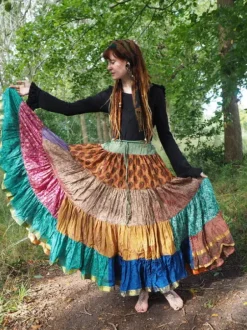 The TwoSisters Plus Size|Zijden Rokken-Zijden Gypsy Rok 445