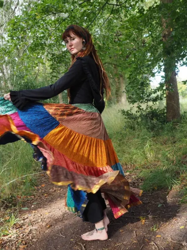 The TwoSisters Plus Size|Zijden Rokken-Zijden Gypsy Rok 445