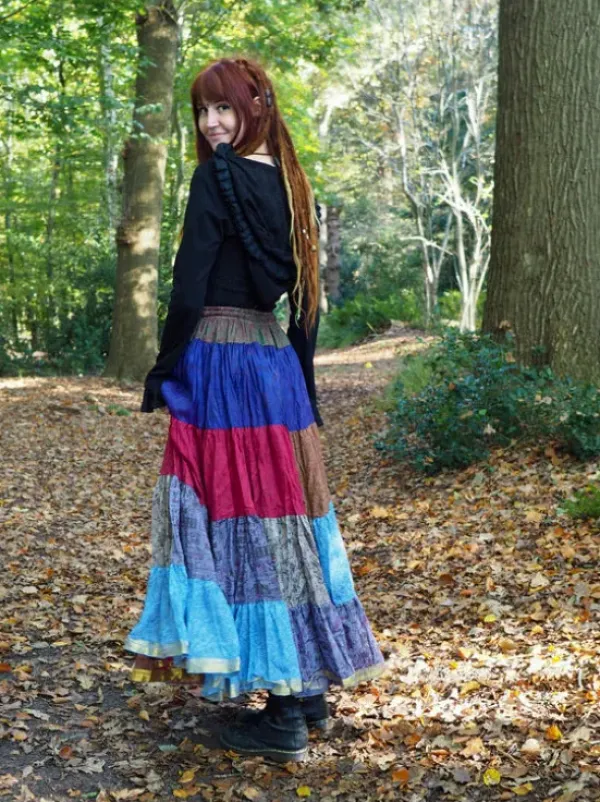 The TwoSisters Plus Size|Zijden Rokken-Zijden Gypsy Rok 416