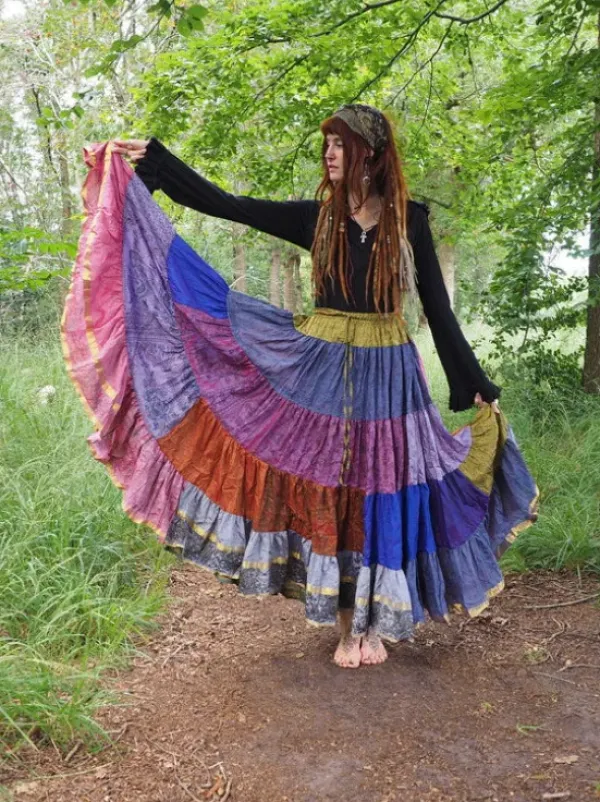 The TwoSisters Plus Size|Zijden Rokken-Zijden Gypsy Rok 340
