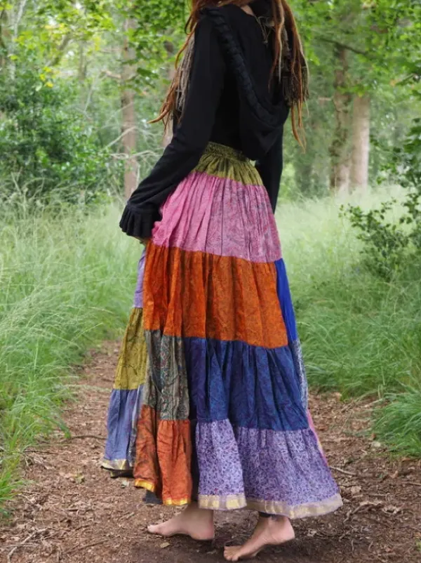 The TwoSisters Plus Size|Zijden Rokken-Zijden Gypsy Rok 340