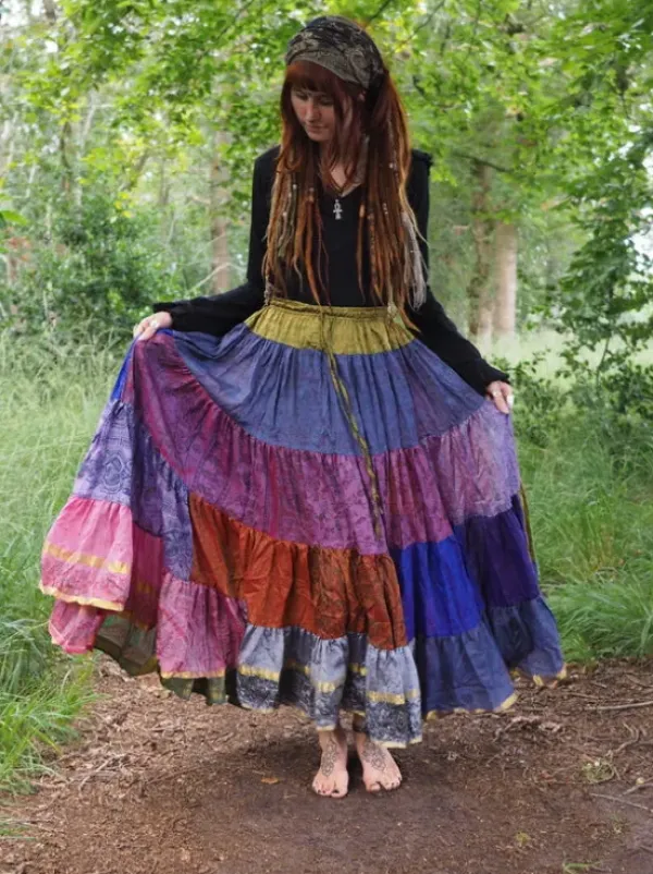 The TwoSisters Plus Size|Zijden Rokken-Zijden Gypsy Rok 340