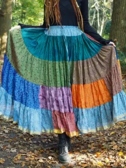 The TwoSisters Plus Size|Zijden Rokken-Zijden Gypsy Rok 412