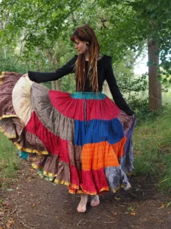 The TwoSisters Plus Size|Zijden Rokken-Zijden Gypsy Rok 453