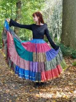 The TwoSisters Plus Size|Zijden Rokken-Zijden Gypsy Rok 413