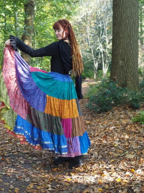 The TwoSisters Plus Size|Zijden Rokken-Zijden Gypsy Rok 413