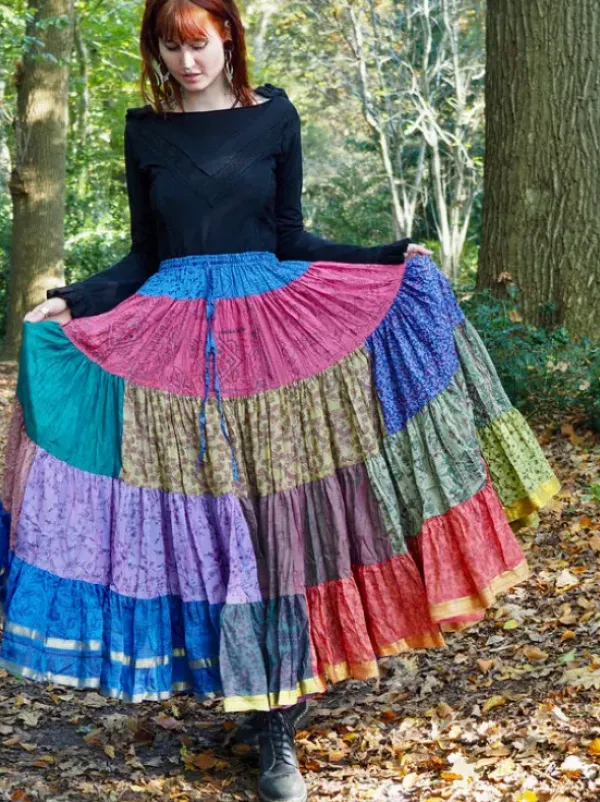 The TwoSisters Plus Size|Zijden Rokken-Zijden Gypsy Rok 413