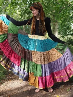 The TwoSisters Plus Size|Zijden Rokken-Zijden Gypsy Rok 434