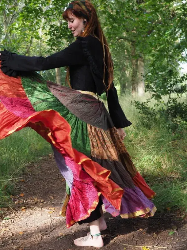 The TwoSisters Plus Size|Zijden Rokken-Zijden Gypsy Rok 434