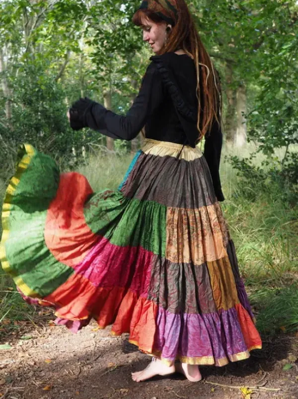 The TwoSisters Plus Size|Zijden Rokken-Zijden Gypsy Rok 434
