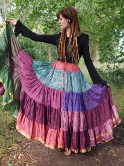 The TwoSisters Plus Size|Zijden Rokken-Zijden Gypsy Rok 452