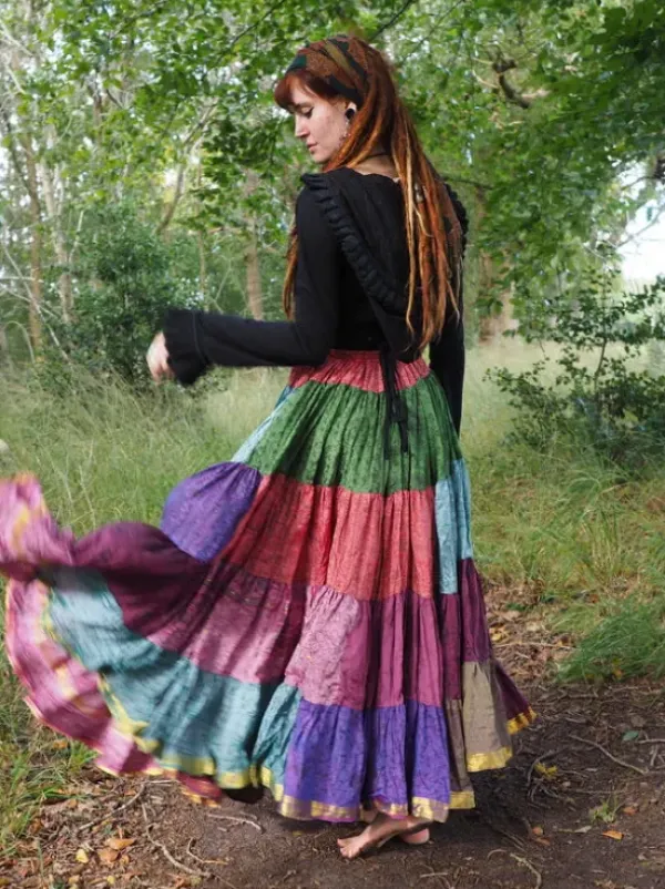 The TwoSisters Plus Size|Zijden Rokken-Zijden Gypsy Rok 452