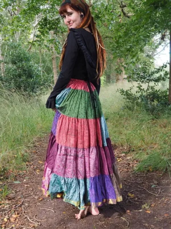 The TwoSisters Plus Size|Zijden Rokken-Zijden Gypsy Rok 452