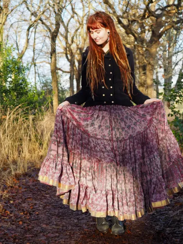 The TwoSisters Plus Size|Zijden Rokken-Zijden Gypsy Rok 73