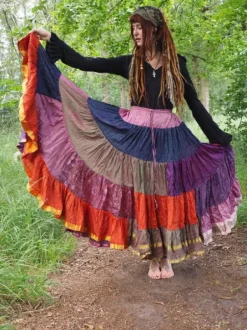 The TwoSisters Plus Size|Zijden Rokken-Zijden Gypsy Rok 347