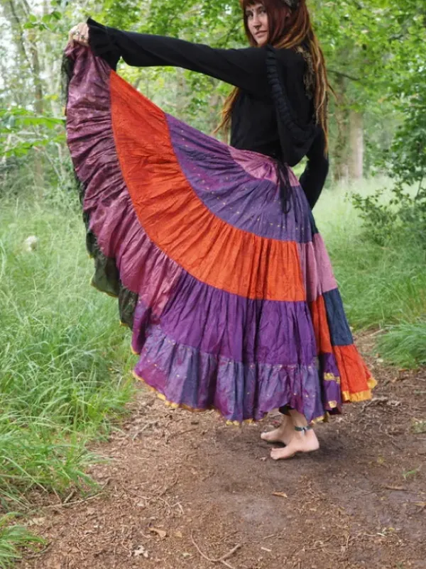The TwoSisters Plus Size|Zijden Rokken-Zijden Gypsy Rok 347