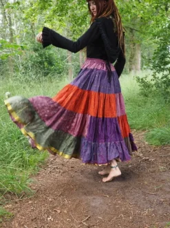 The TwoSisters Plus Size|Zijden Rokken-Zijden Gypsy Rok 347