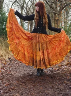 The TwoSisters Plus Size|Zijden Rokken-Zijden Gypsy Rok 271