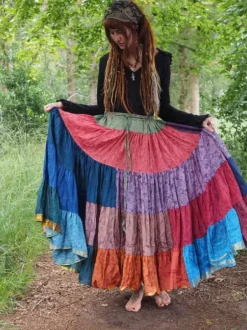 The TwoSisters Plus Size|Zijden Rokken-Zijden Gypsy Rok 341